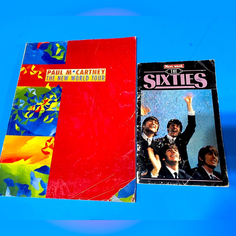 BEATLES PAUL MCCARTNEY THE NEW WORLD TOUR 1993 & NEWSWEEK THE SIXTIES BO…